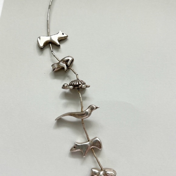 Amazing Vintage Sterling Silver Fetish Necklace - Picture 11 of 15